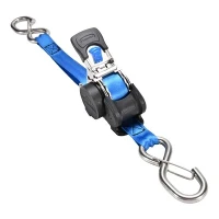 Correia de catraca retrátil de aço inoxidável 304L de 1 polegada x 10 pés com curvatura S totalmente Gancho