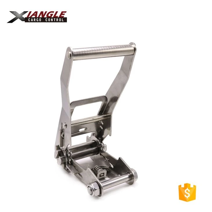 Fivela de catraca inoxidável de 50 mm SS304 e SS316 para serviço pesado usada para amarrar Rathchet